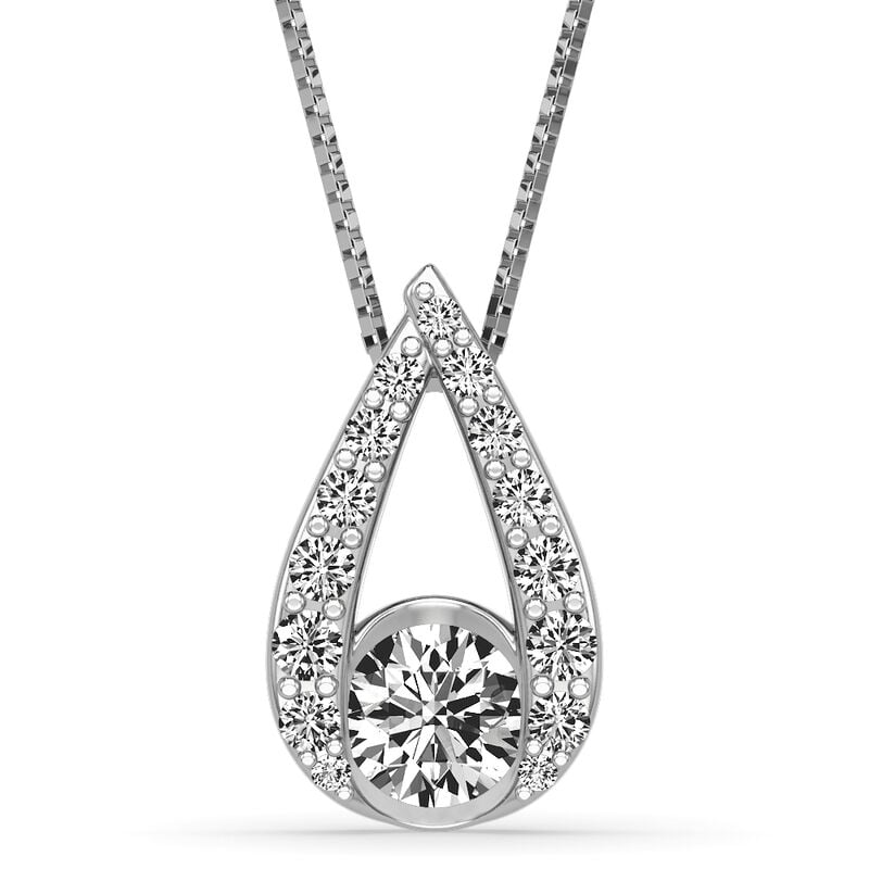 Diamond 3/8ctw. Fashion Pendant in 14k White Gold image number null